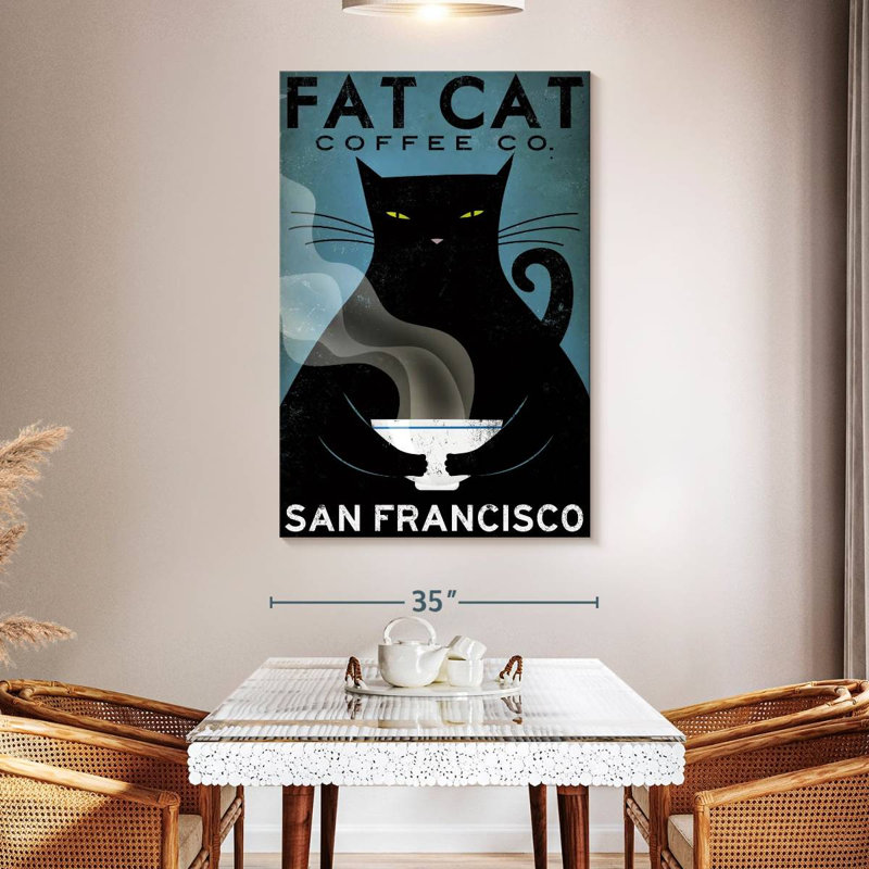 Brampt Cat Coffee, 51" H x 34" W