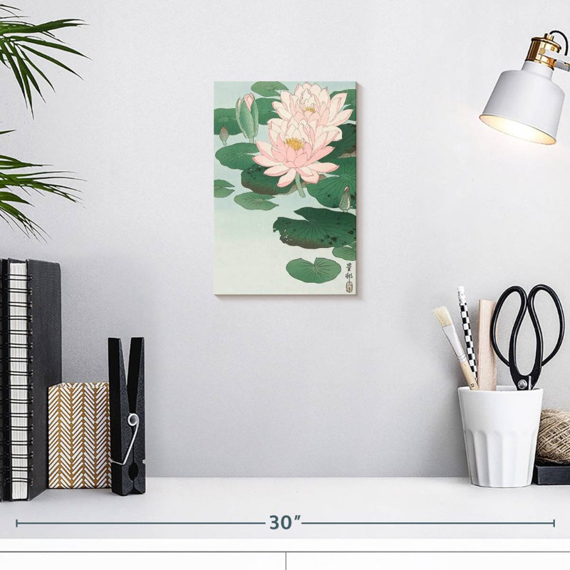 Harnek nénuphar en fleurs, H 12 po x l 8 po
