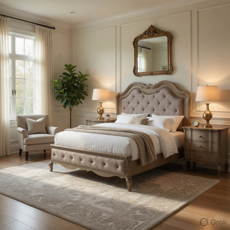 Ensemble de chambre à coucher grand lit, finition brune, lit de rangement avec tiroirs, ensemble 2 pièces avec lit et table de chevet