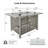 43" Propane Gas Fire Pit Table, 60000 BTU Rectangular Open Weave Wicker Fire Pit With Glass Wind Guard For Outside Patio Deck Garden Backyard-670546896