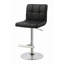 Tabouret de bar réglable noir et chrome (ensemble de 2)