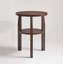 Table de bout ronde en bois d'hévéa massif, table d'appoint à 2 niveaux avec tablette de rangement, petite table d'appoint pour le salon, la chambre à coucher