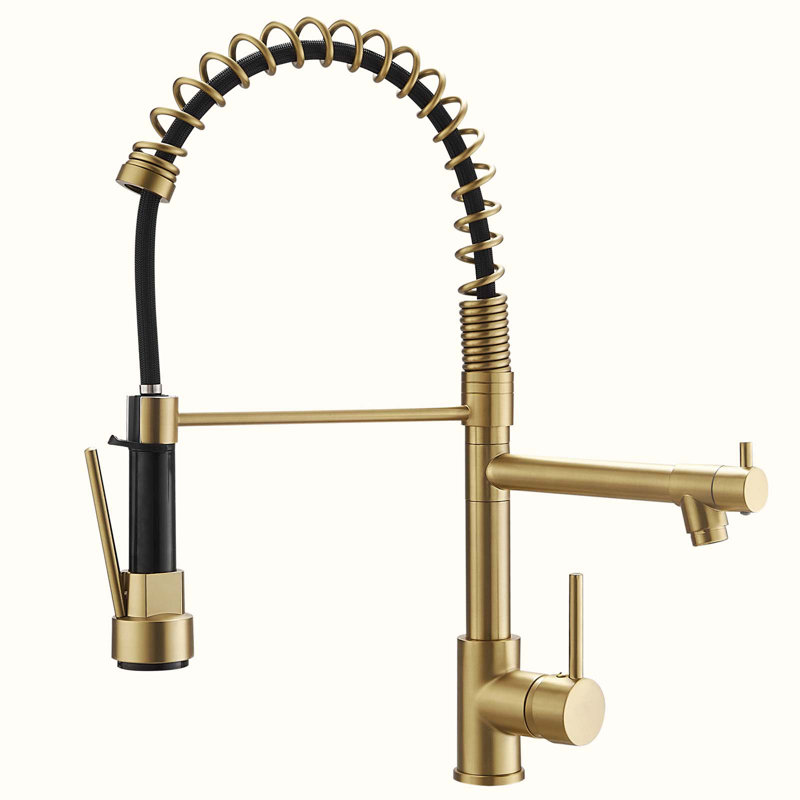 HOOSENG Pull Down Touch Kitchen Faucet, Gold