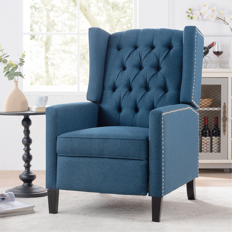 Fauteuil inclinable manuel de 27,16 po de large, Bleu