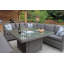PARIS 7pc Deluxe Modular Corner Dining Set 2pc LH / RH Sofa, 1pc Corner Chair, 1pc Middle Chair & 1 Bench with 120x120cm Fire pit table