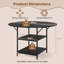 Round Metal Base Dining Table-489508751
