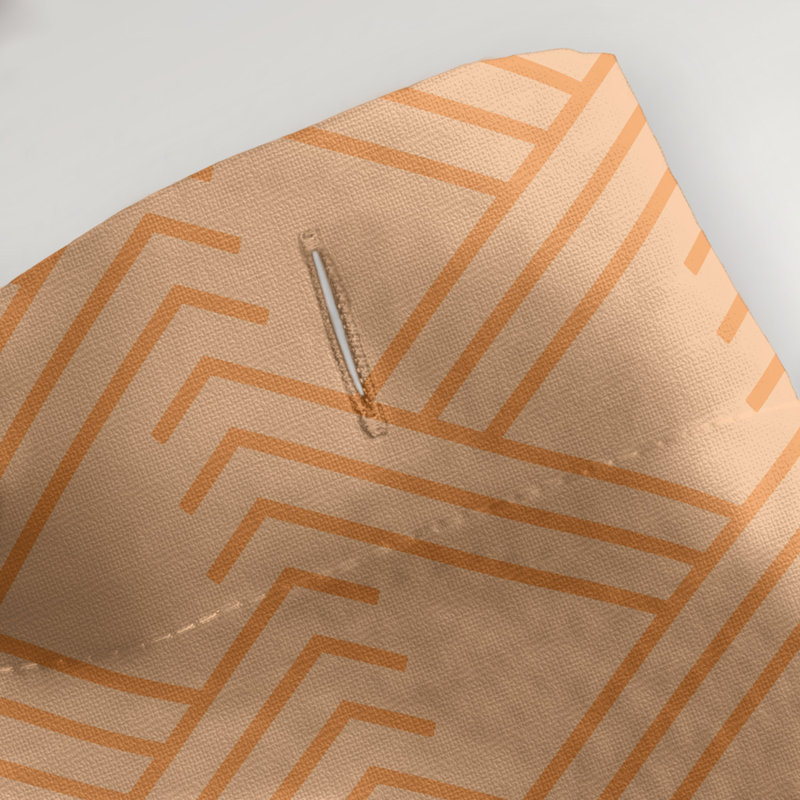 Rideau de douche simple Classic Zig Zag, Orange