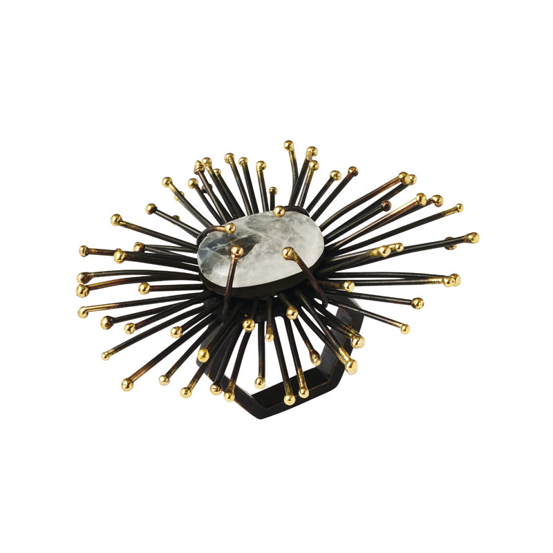 Flare Napkin Ring, Gold/Black