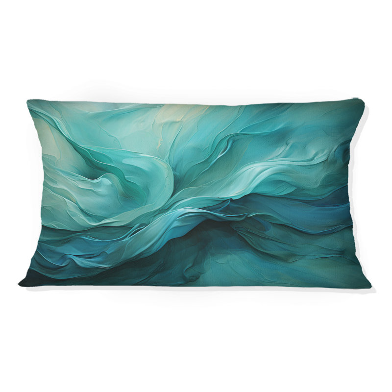 Coussin Turquoise Tranquility V - Abstract Landscape