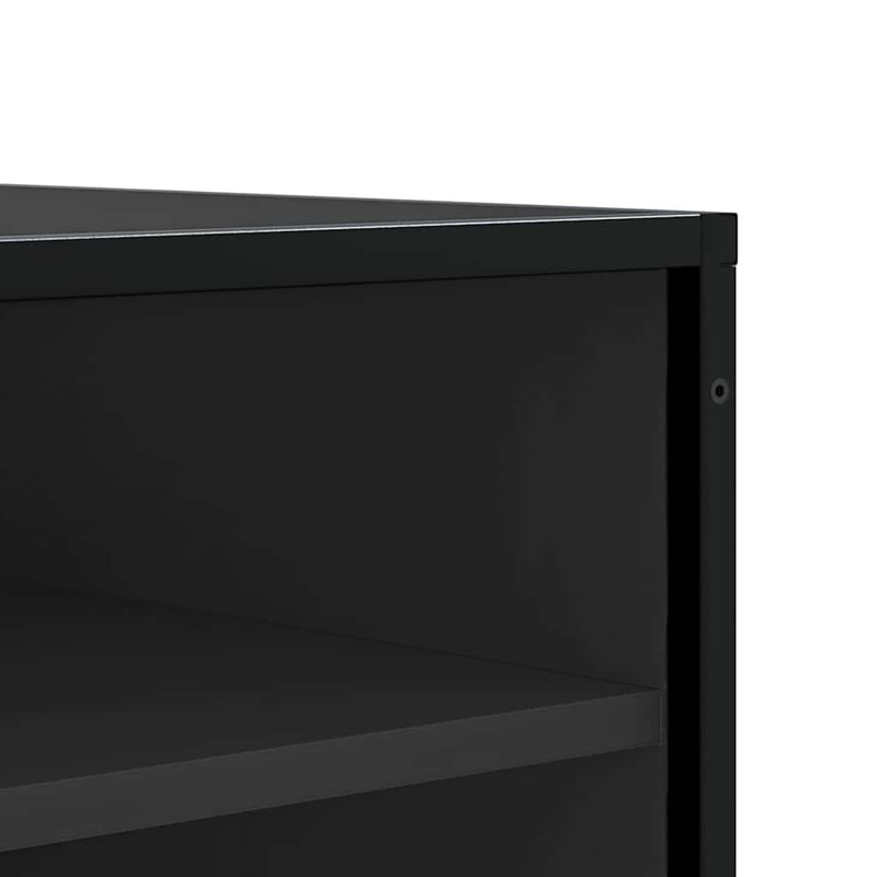 9 Pair Shoe Storage Bench, Black