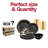 Black with Gold Vintage Disposable Plastic Tableware Set - 120 Settings