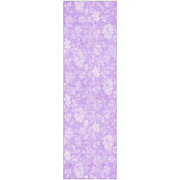 Premium Machine Washable Prisco Lilac Rug