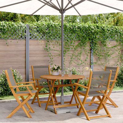 Round 5 - Piece 4 - Person 90Cm L Outdoor Table Set