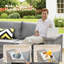Bobia Wicker 7 - Person Modular Patio Conversation Set with Cushions-2095561953