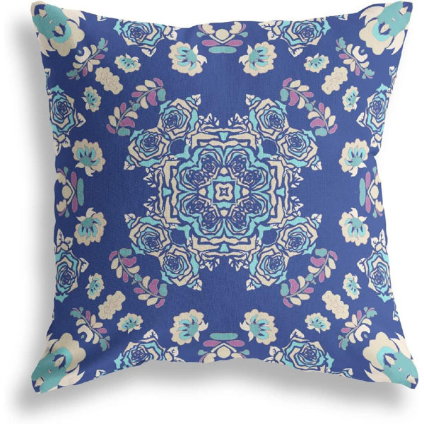 Wildon Home® Houchin Floral Indoor/Outdoor Reversible Throw Pillow ...