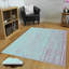 Tapis bleu / mauve en polyester touffeté à la machine Dwana-186039035