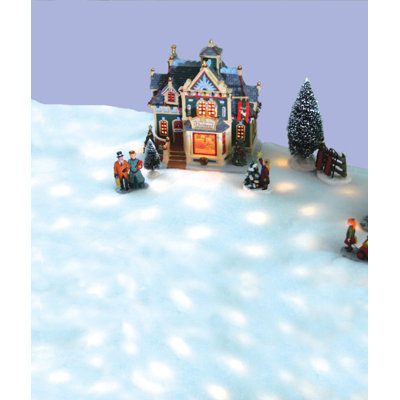 Couverture à neige blanche à DEL 42 po pour village de Noël - lumières claires