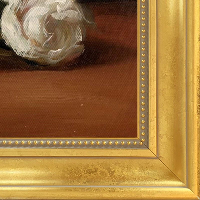 "Branche de pivoines blanches avec sécateurs" par Édouard Manet, impression sur toile, H 8 po x l 10 po x P 2 po