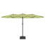Parasol de patio rectangulaire de 15 pi avec lumières solaires et base inclus pour le marché extérieur, la cour, la terrasse et le bord de la piscine-1794094150