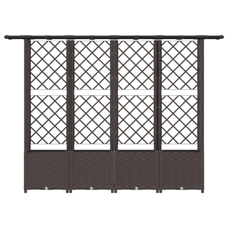 Raised Garden Bed, Brown, 138cm H x 203cm W x 40cm D