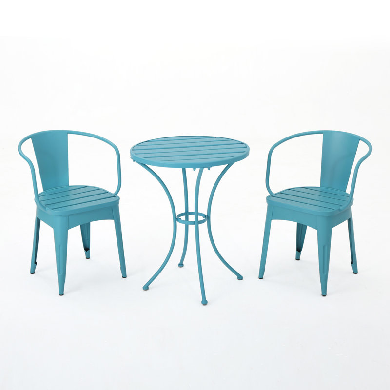 ENSEMBLE MÉTAL 3 PCS COLMAR, Bleu
