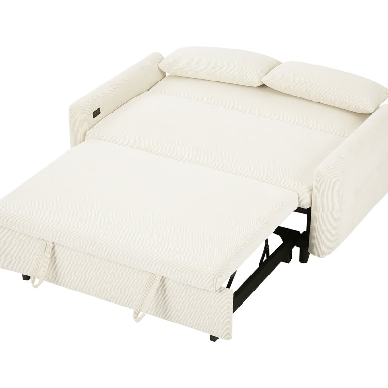 Modern With 3 Levels Adjustable And Comfortable Foam, Beige 58.71" Bed Strong Seat