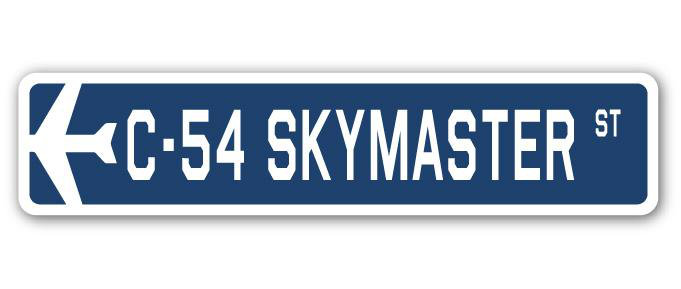 Plaque de rue Bertsch C-54 Skymaster Air Force, H 4 po x l 18 po x P 1 po