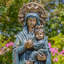 48 po Grande statue de jardin en bronze antique Notre-Dame du Perpétuel Secours-549524290