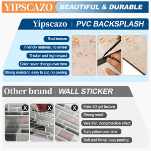 Yips 12'' W x 12'' L PVC Peel and Stick Mosaic Tile & Reviews | Wayfair