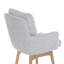 Swivel Upholstered Counter Stool with Solid Wood Frame-1332150151