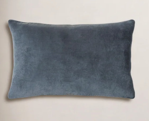 Coussin 100% velours de coton, Brun, Carré 21 po