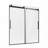 56 inch to 60 inch Black Frameless Sliding Bathtub Door with Tempered Glass