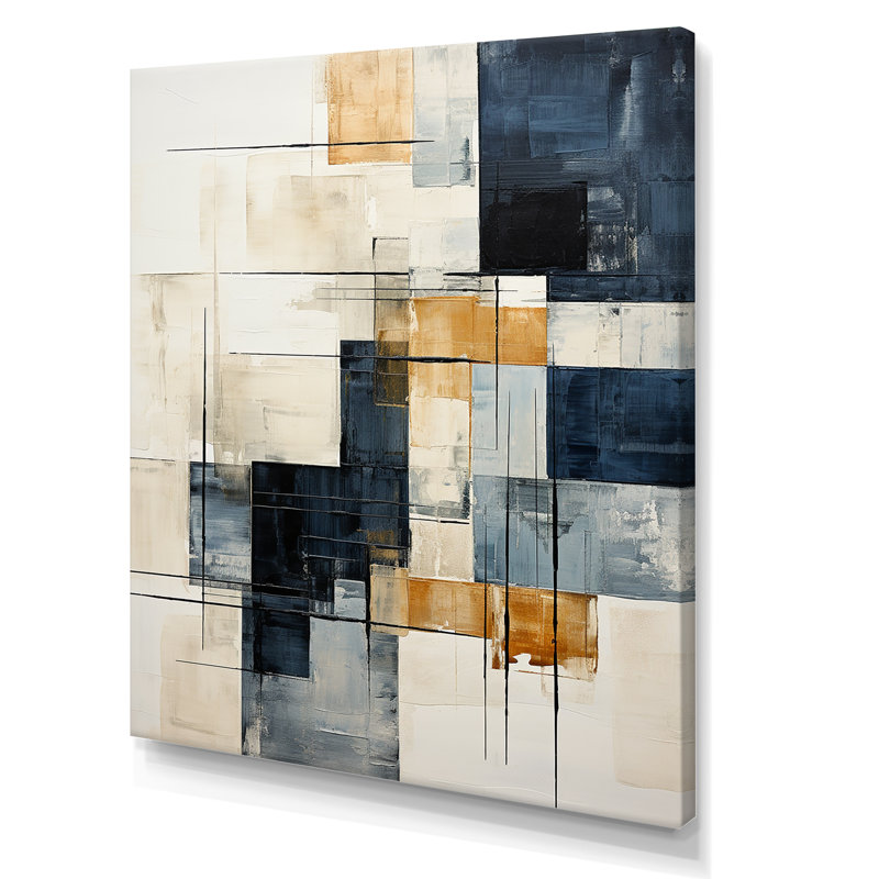 Ivory Illusions Abstract Shapes I - Abstract Shapes, reproduction d'art sur toile, Toile tendue, H 32 po x l 24 po x P 1 po