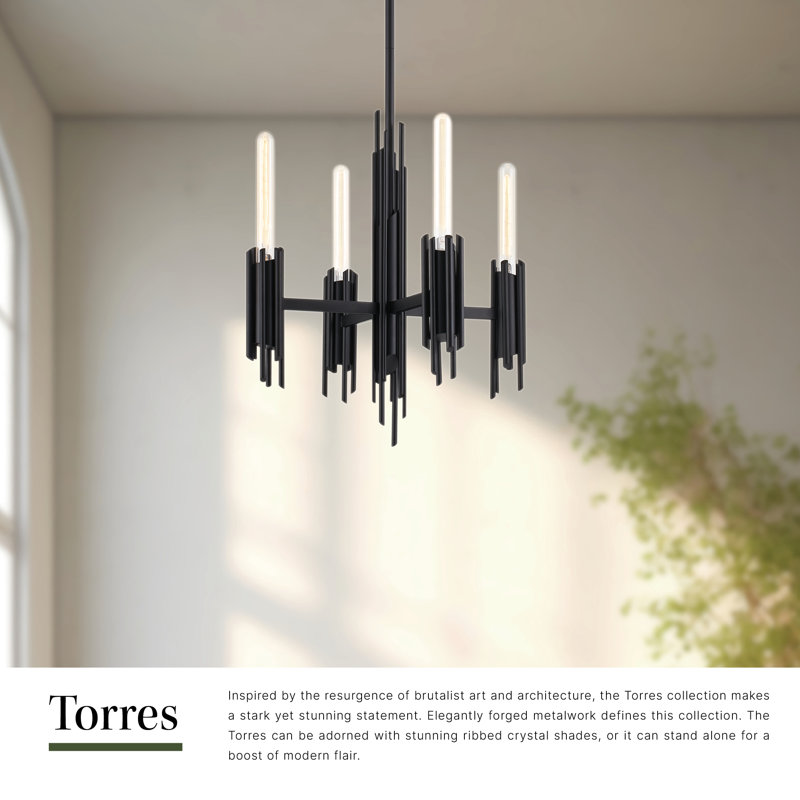 Torres 4 - Light Chandelier, Matte Black