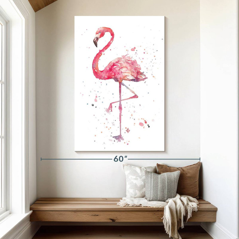 Brampt A Flamingo's Fancy, H 51 po x l 34 po