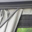 10 pi. L 10 pi. D Pavillon de jardin en aluminium et acier avec rideaux et moustiquaire