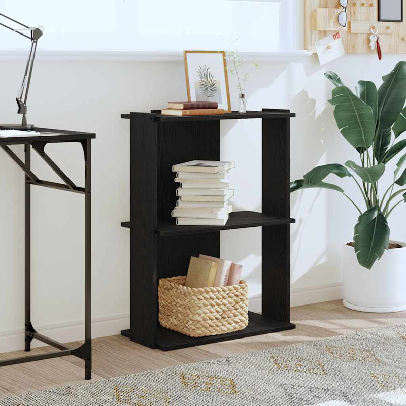 60 cm W Bookcase, (3 Shelves) 80cmH x 60cmW x 30cmD, Black