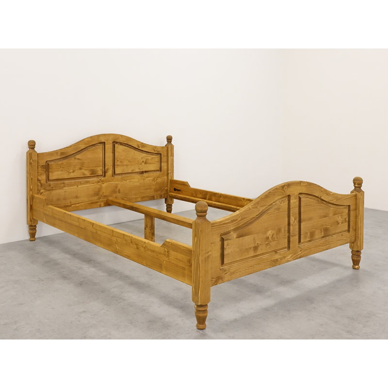 Hailley Solid Spruce Wood Bedframe, European Double (140 x 200 cm)