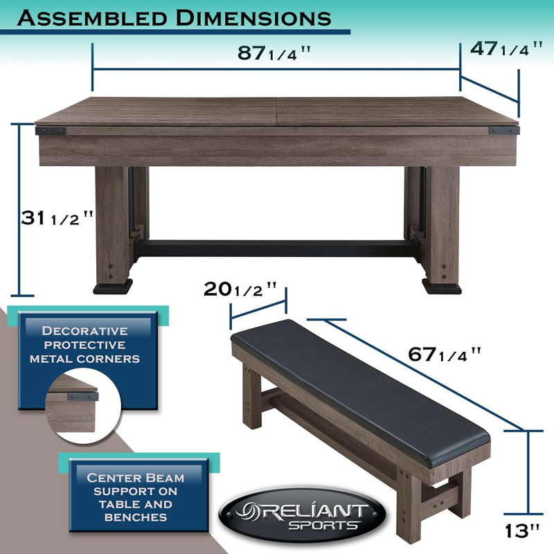 Danville 3 in 1 multi-game table