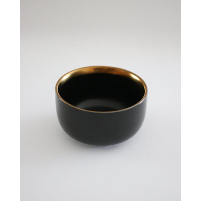 "The Luxury Collection" Black Bowl With Gold Trim - Small 4.5"
