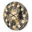 Horloge murale en bois doré Golden Foliage II-63891509