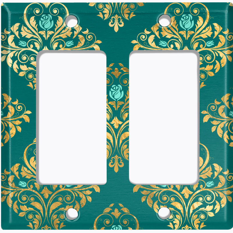 Patterned 2 - Gang Toggle Light Switch Standard Wall Plate
