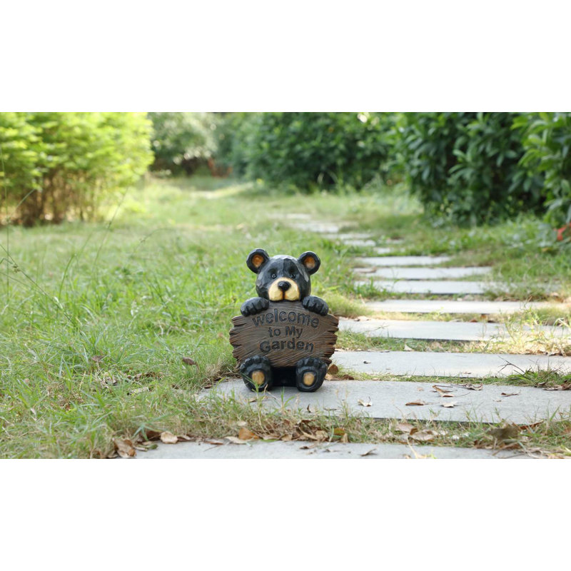  Bear Cub Holding Welcome Sign