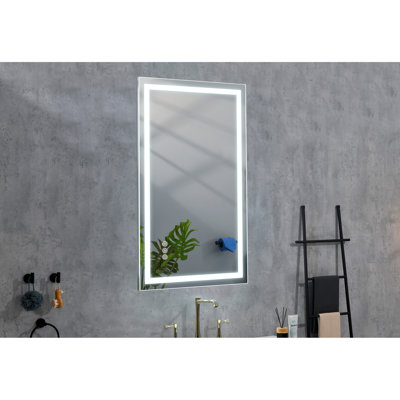 Miroir lumineux de salle de bain 40 po x 30 po, brouillard, à intensité variable avec 3 couleurs, mémoire, facilite le soin de la peau et le maquillage pour la salle de bain