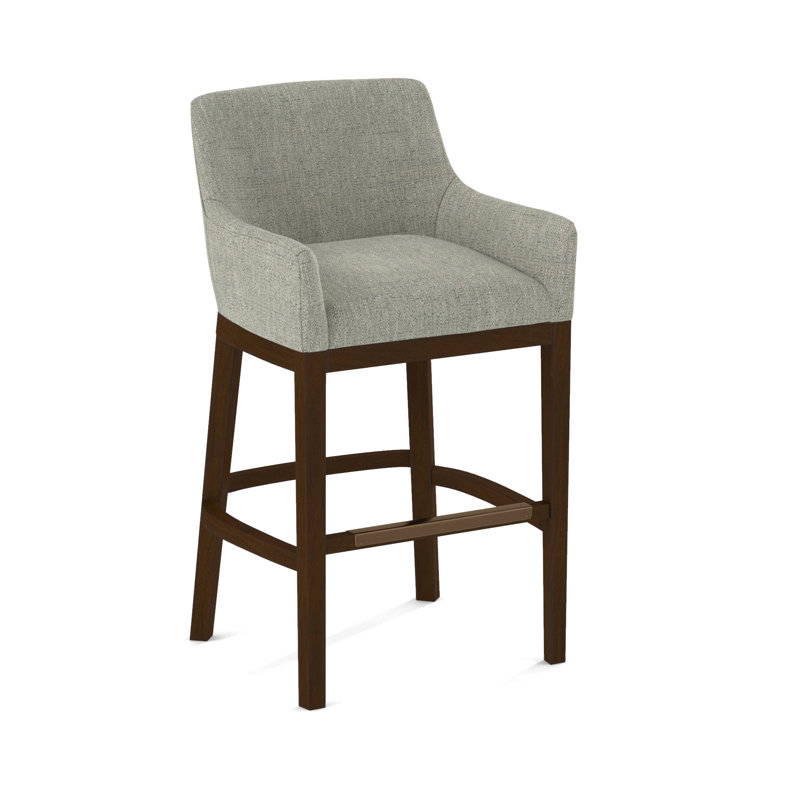 Upholstered Stool, Pecan, Evolution Caribou