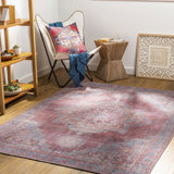 Tomishige Oriental Rose/Blue Area Rug