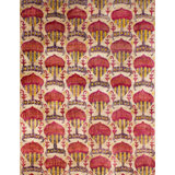 Rumi Ikat Hand-Knotted Silk Yellow/Red/Beige/Black Area Rug