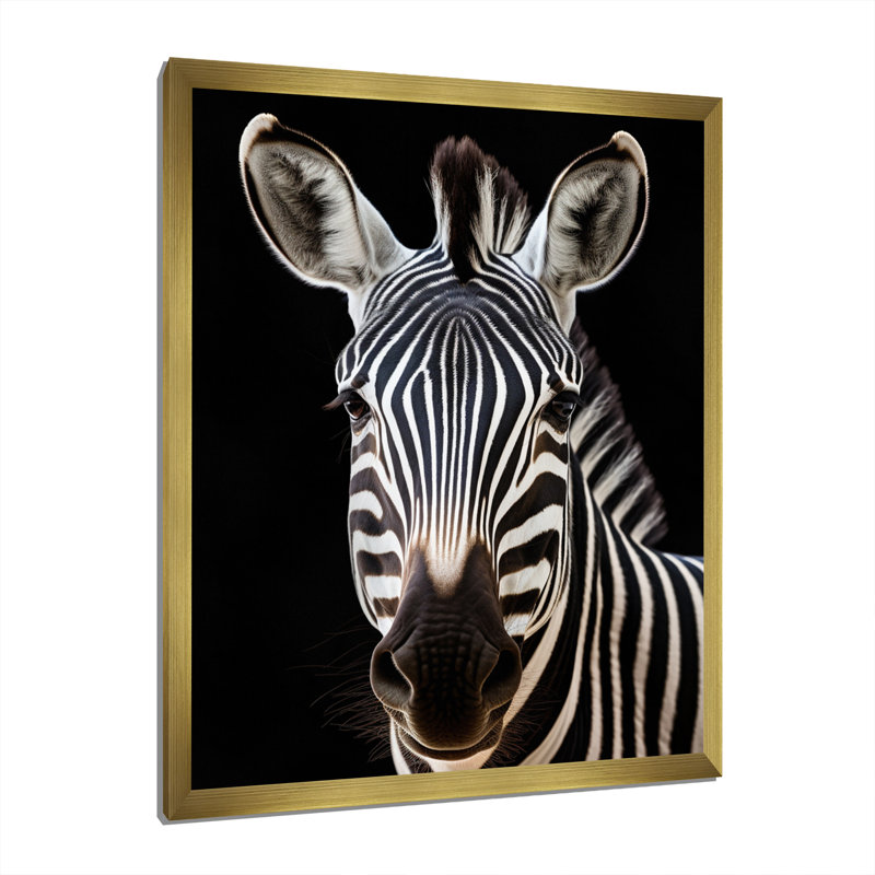 Striking Zebra Patterns IV, reproduction d'art sur toile, H 32 po x l 16 po x P 1 po, Or