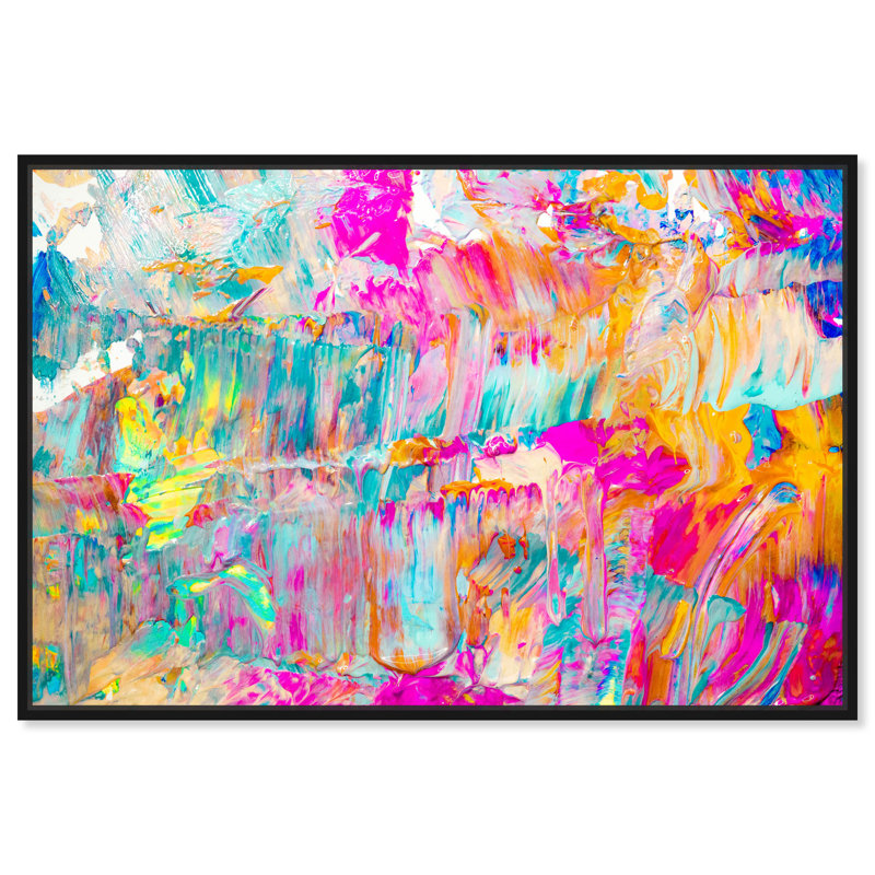 Sunshine Days - Impression sur toile, Reproduction avec cadre flottant, H 20 po x l 30 po, Noir