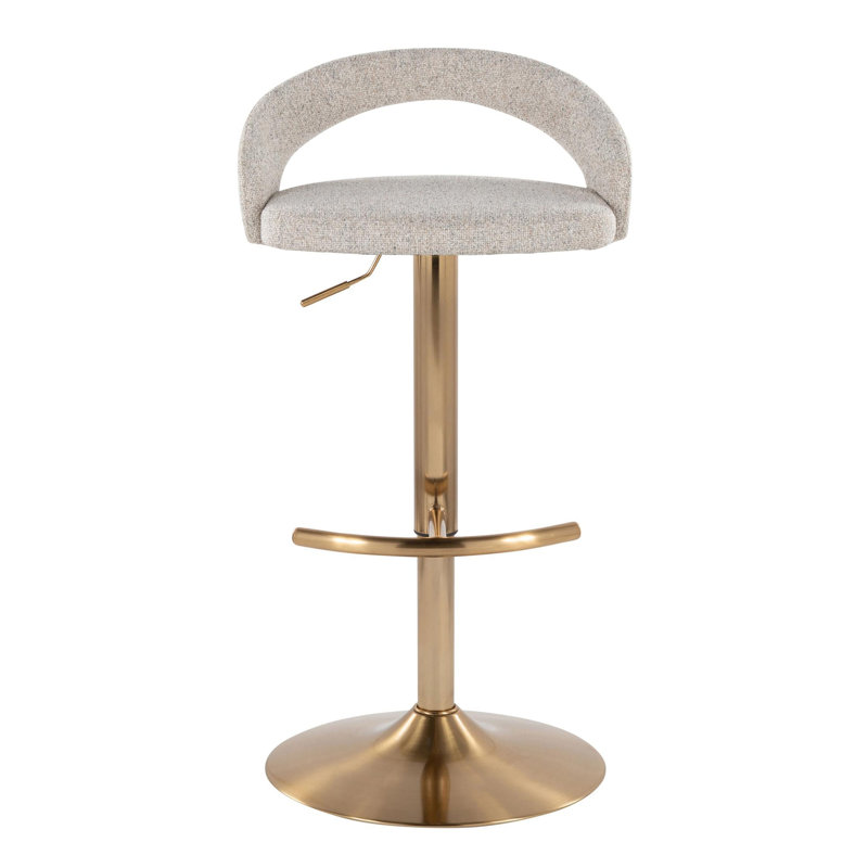 Tabouret de bar réglable, Doré